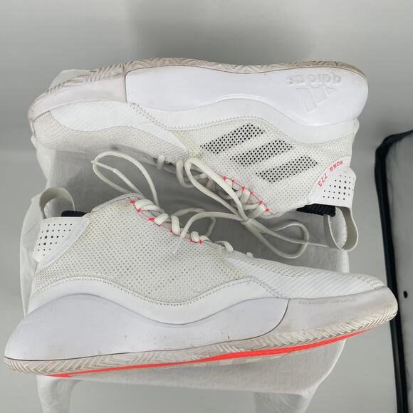 Adidas Mens‎ D Rose 773 Basketball Shoes White/Orange FW8789 Low Top Mesh 10.5 main image 7